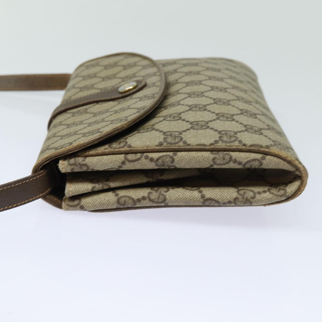 GUCCI GG Supreme Shoulder Bag PVC Beige th5163