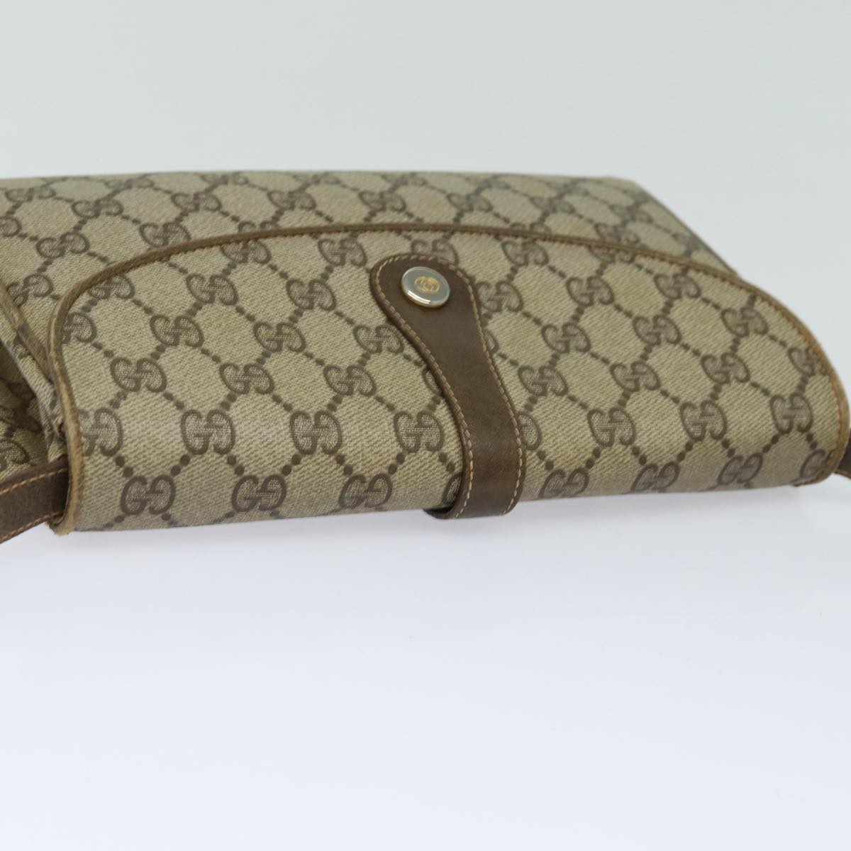 GUCCI GG Supreme Shoulder Bag PVC Beige th5163