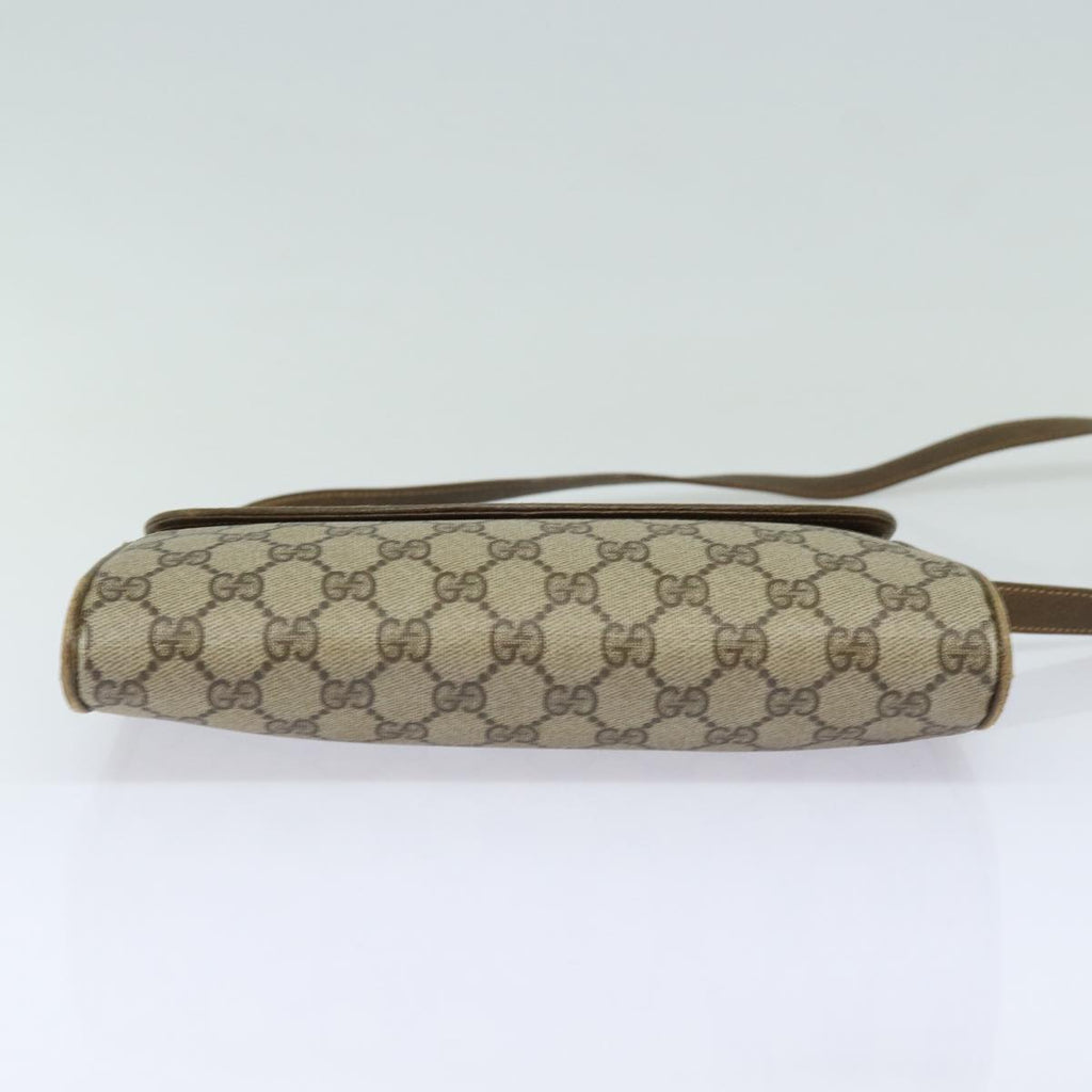 GUCCI GG Supreme Shoulder Bag PVC Beige th5163