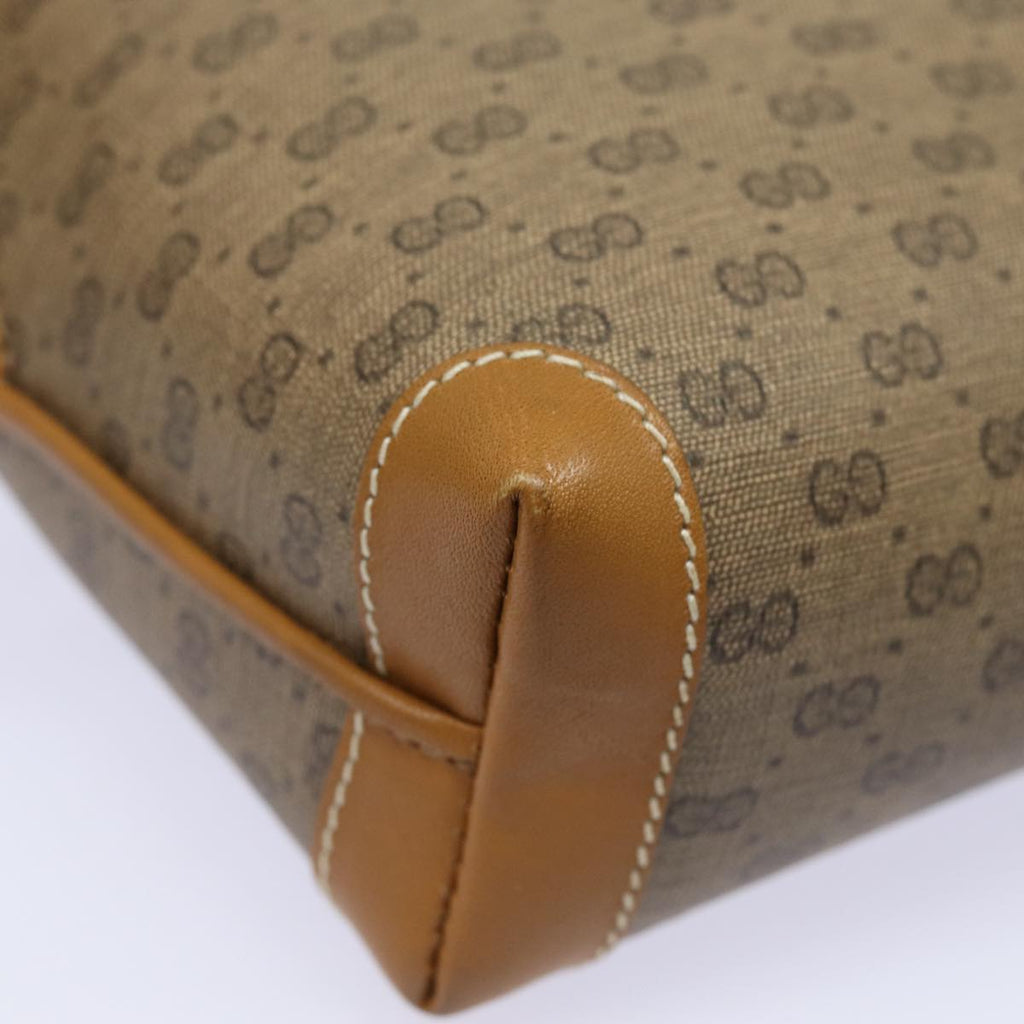 GUCCI Micro GG Supreme Shoulder Bag PVC Leather Beige 007 104 4916 th5164