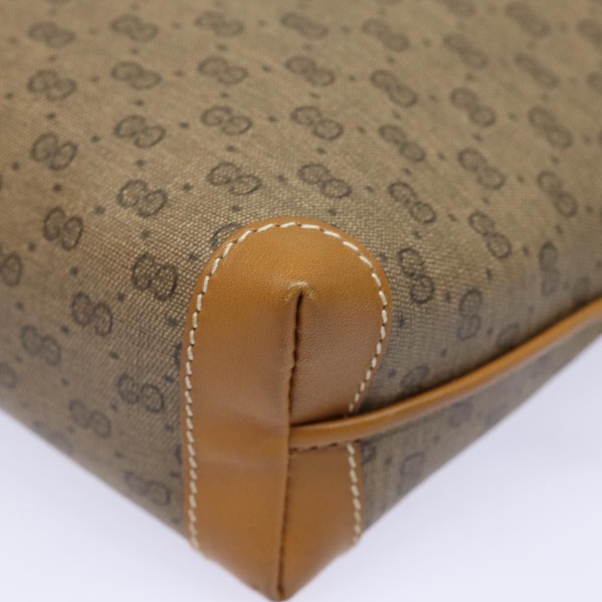 GUCCI Micro GG Supreme Shoulder Bag PVC Leather Beige 007 104 4916 th5164
