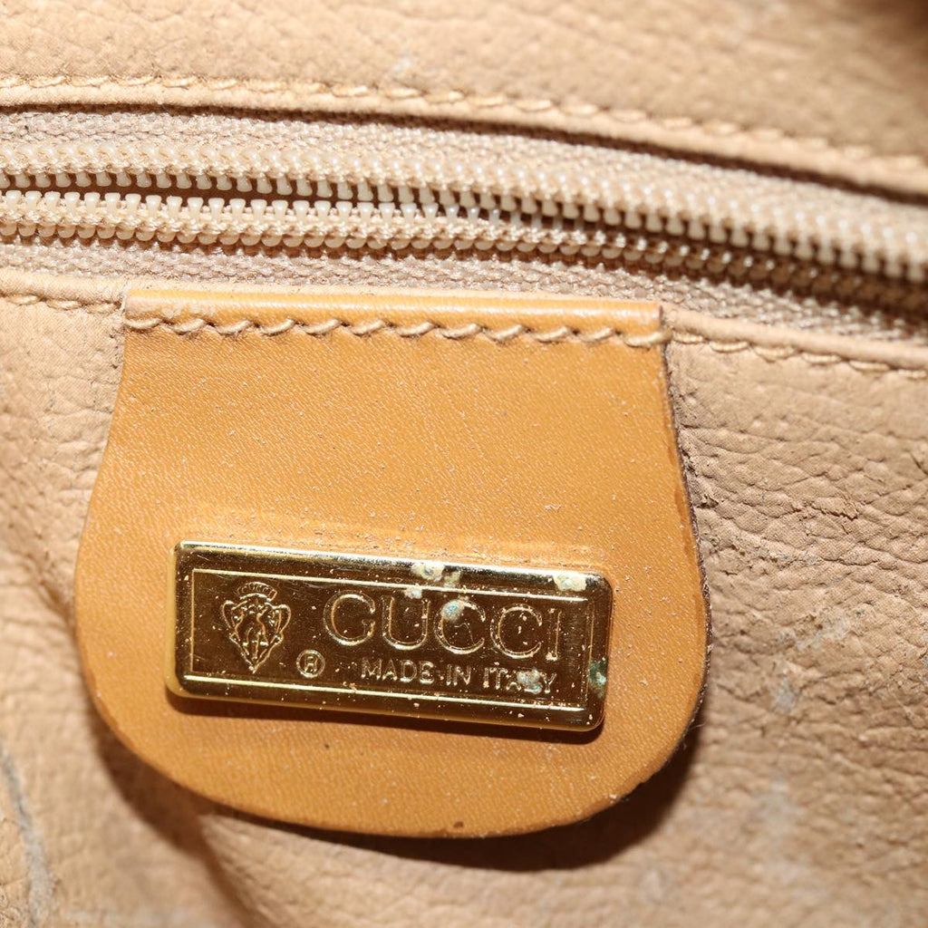 GUCCI Micro GG Supreme Shoulder Bag PVC Leather Beige 007 104 4916 th5164