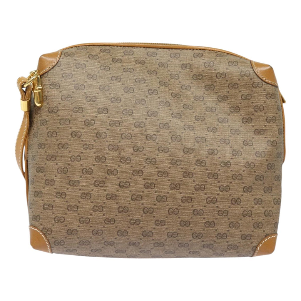 GUCCI Micro GG Supreme Shoulder Bag PVC Leather Beige 007 104 4916 th5164