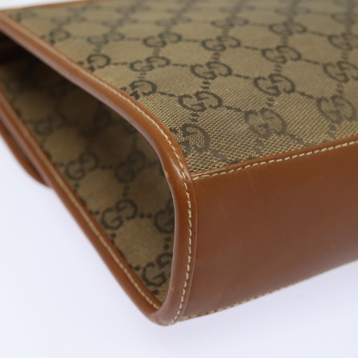 GUCCI GG Canvas Shoulder Bag Brown 004 101 0222 th5165