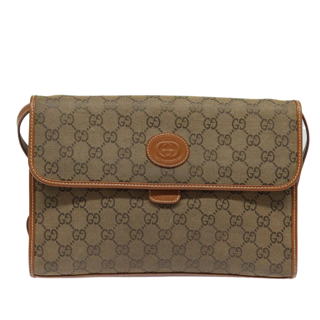 GUCCI GG Canvas Shoulder Bag Brown 004 101 0222 th5165