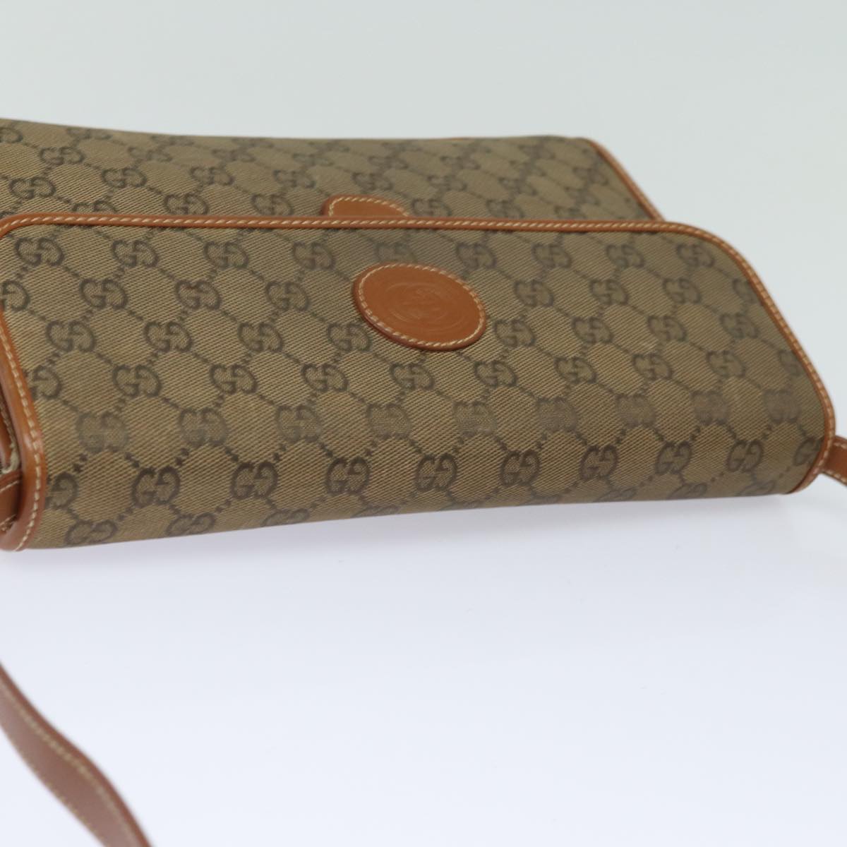 GUCCI GG Canvas Shoulder Bag Brown 004 101 0222 th5165