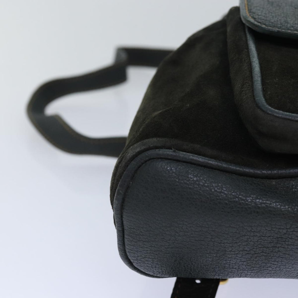 GUCCI Bamboo Backpack Suede Khaki 003 1705 0030 th5168