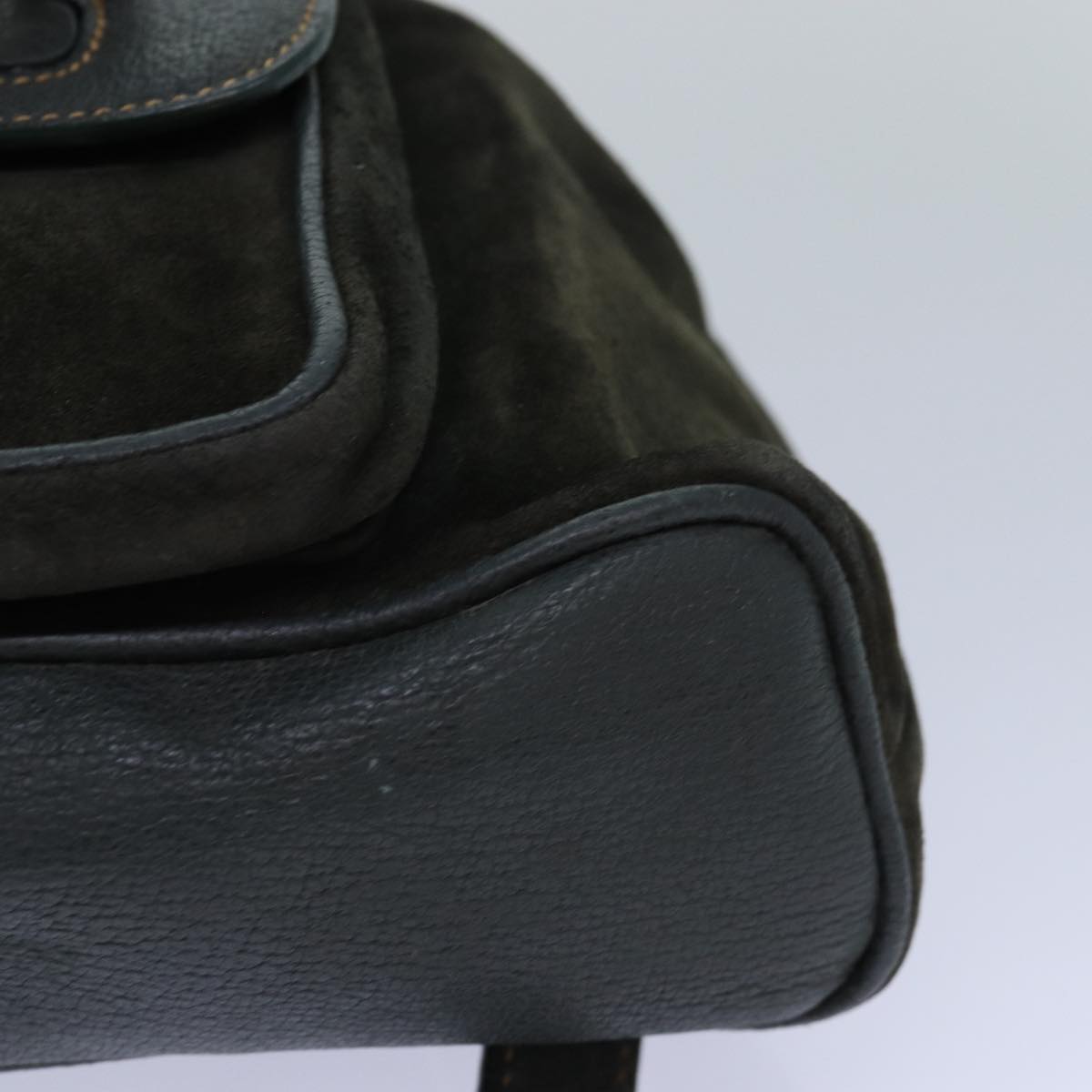 GUCCI Bamboo Backpack Suede Khaki 003 1705 0030 th5168