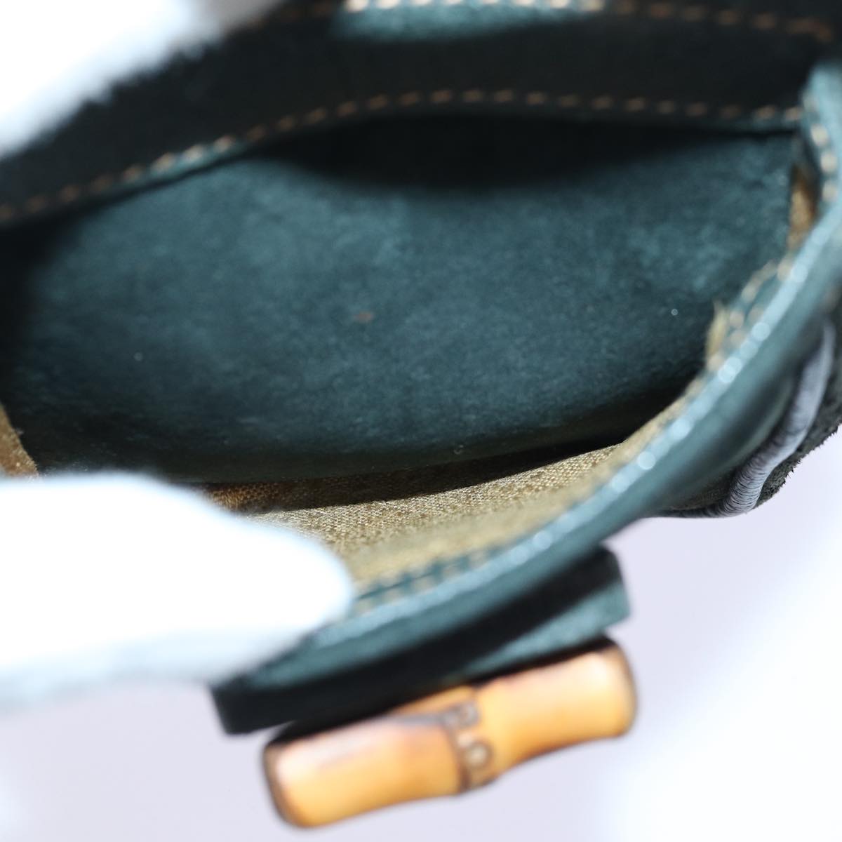 GUCCI Bamboo Backpack Suede Khaki 003 1705 0030 th5168