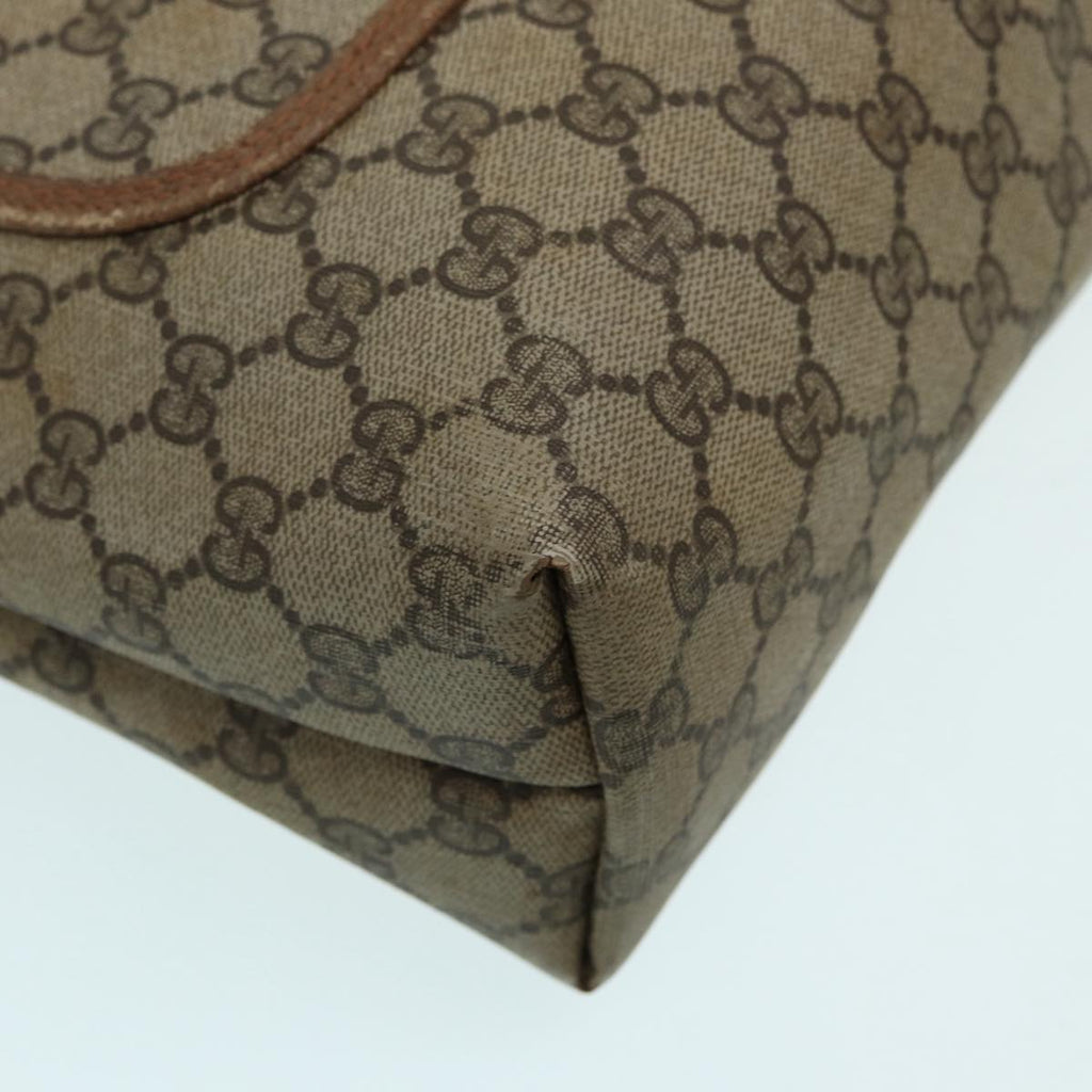 GUCCI GG Supreme Web Sherry Line Tote Bag PVC Beige Red 39 02 003 th5169