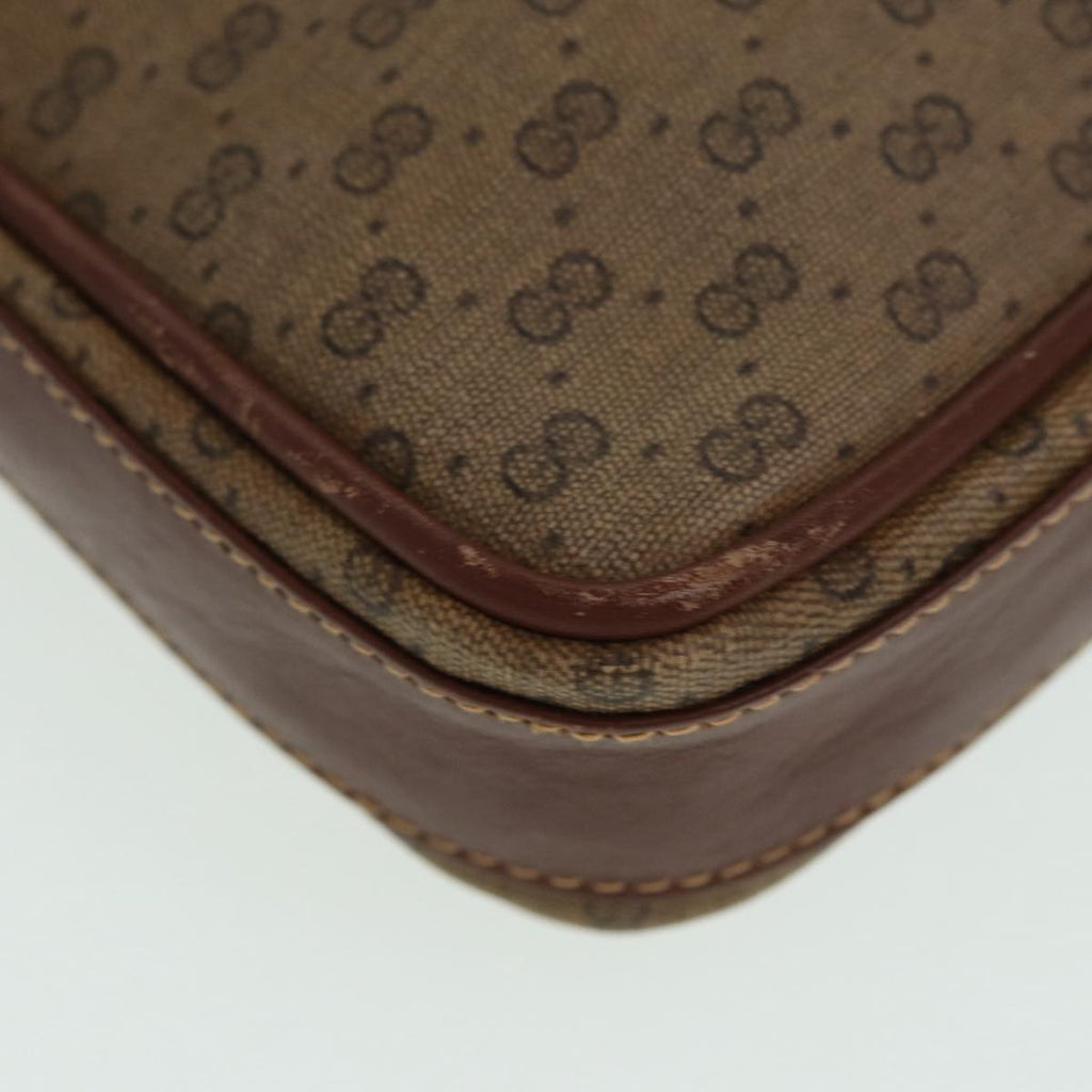 GUCCI Micro GG Supreme Shoulder Bag PVC Brown Beige 004 112 0158 th5194