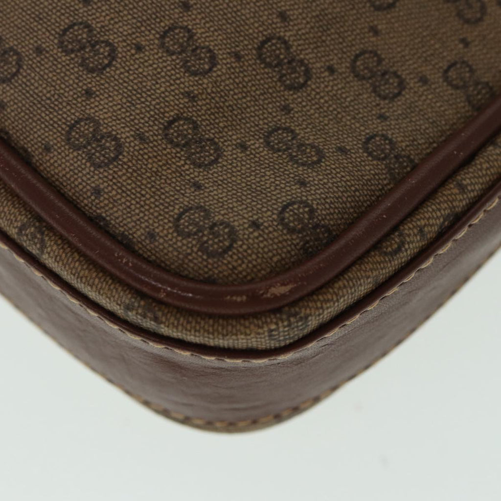 GUCCI Micro GG Supreme Shoulder Bag PVC Brown Beige 004 112 0158 th5194