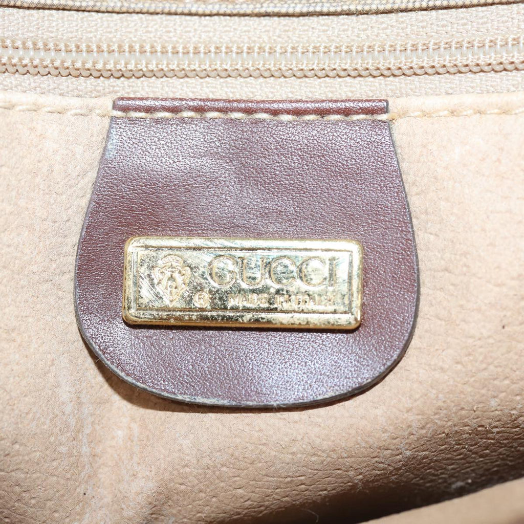 GUCCI Micro GG Supreme Shoulder Bag PVC Brown Beige 004 112 0158 th5194
