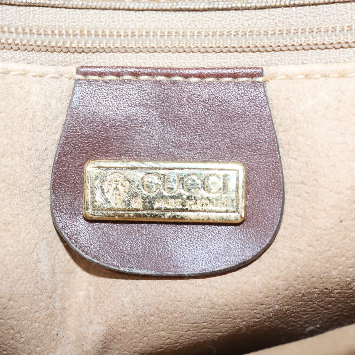 GUCCI Micro GG Supreme Shoulder Bag PVC Brown Beige 004 112 0158 th5194