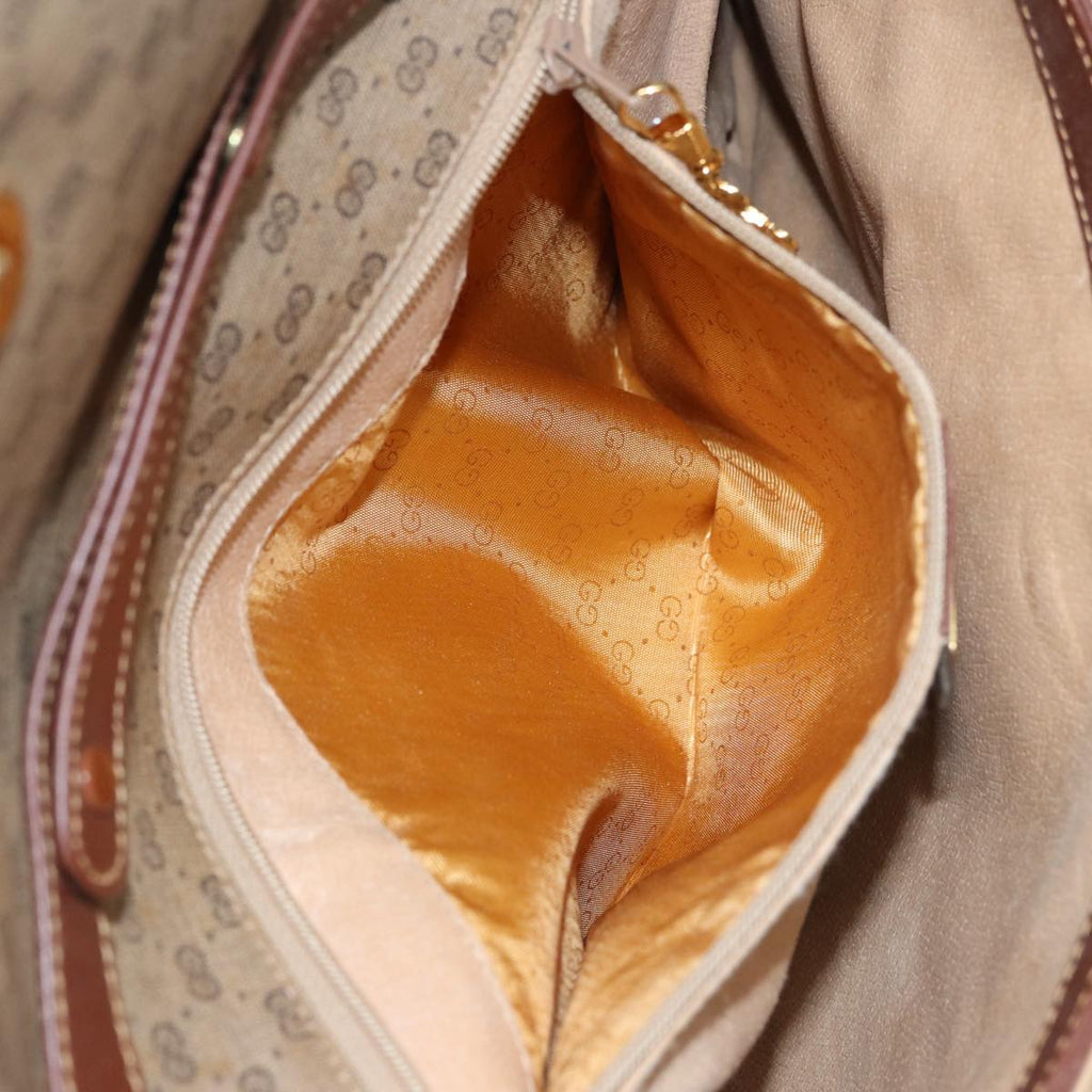 GUCCI Micro GG Supreme Shoulder Bag PVC Brown Beige 004 112 0158 th5194