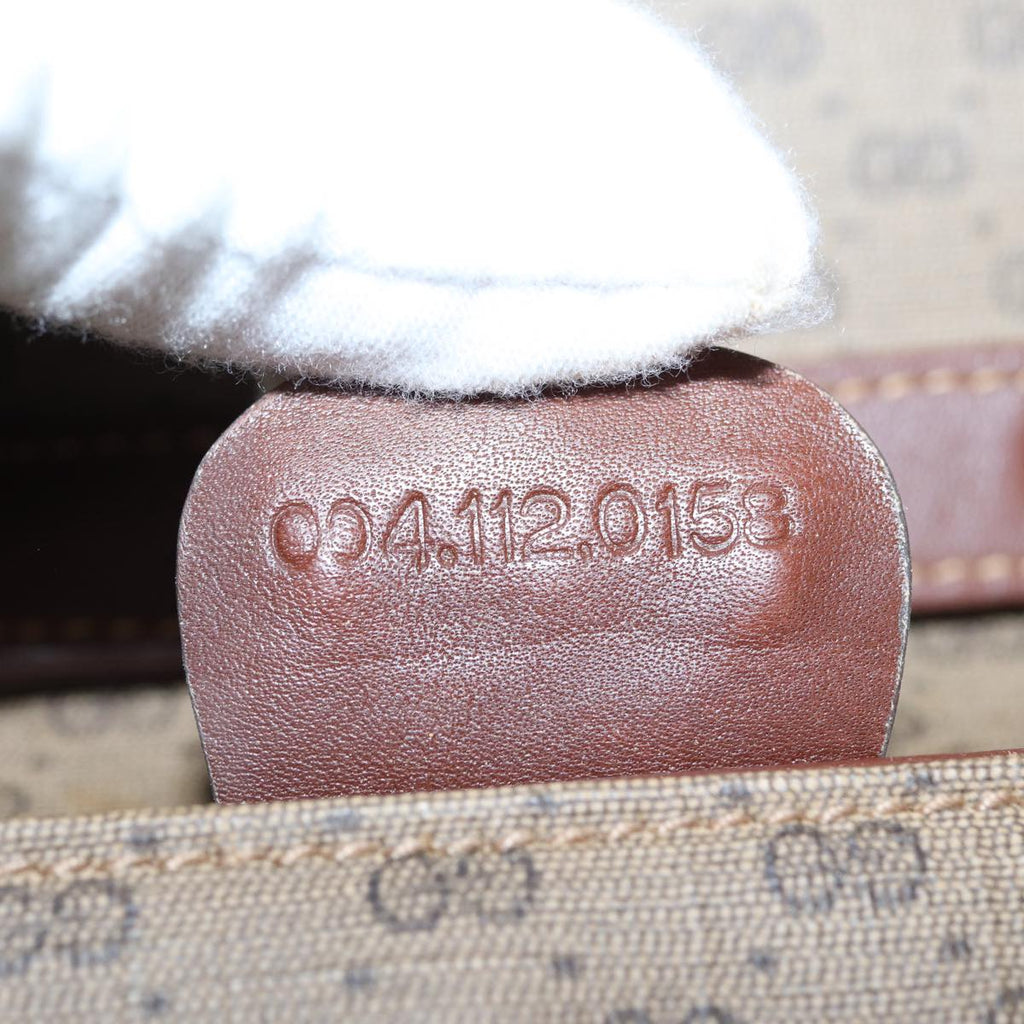 GUCCI Micro GG Supreme Shoulder Bag PVC Brown Beige 004 112 0158 th5194