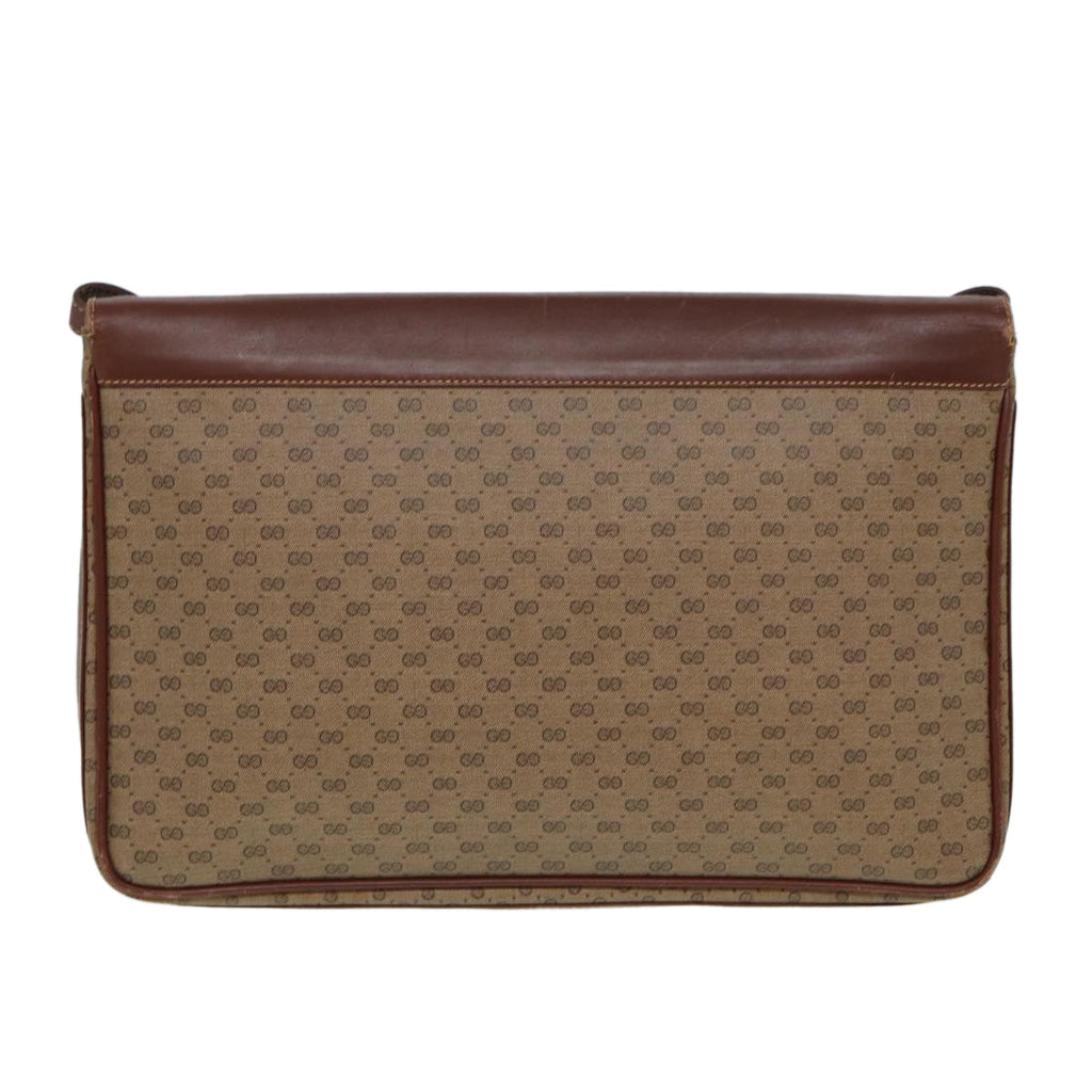 GUCCI Micro GG Supreme Shoulder Bag PVC Brown Beige 004 112 0158 th5194