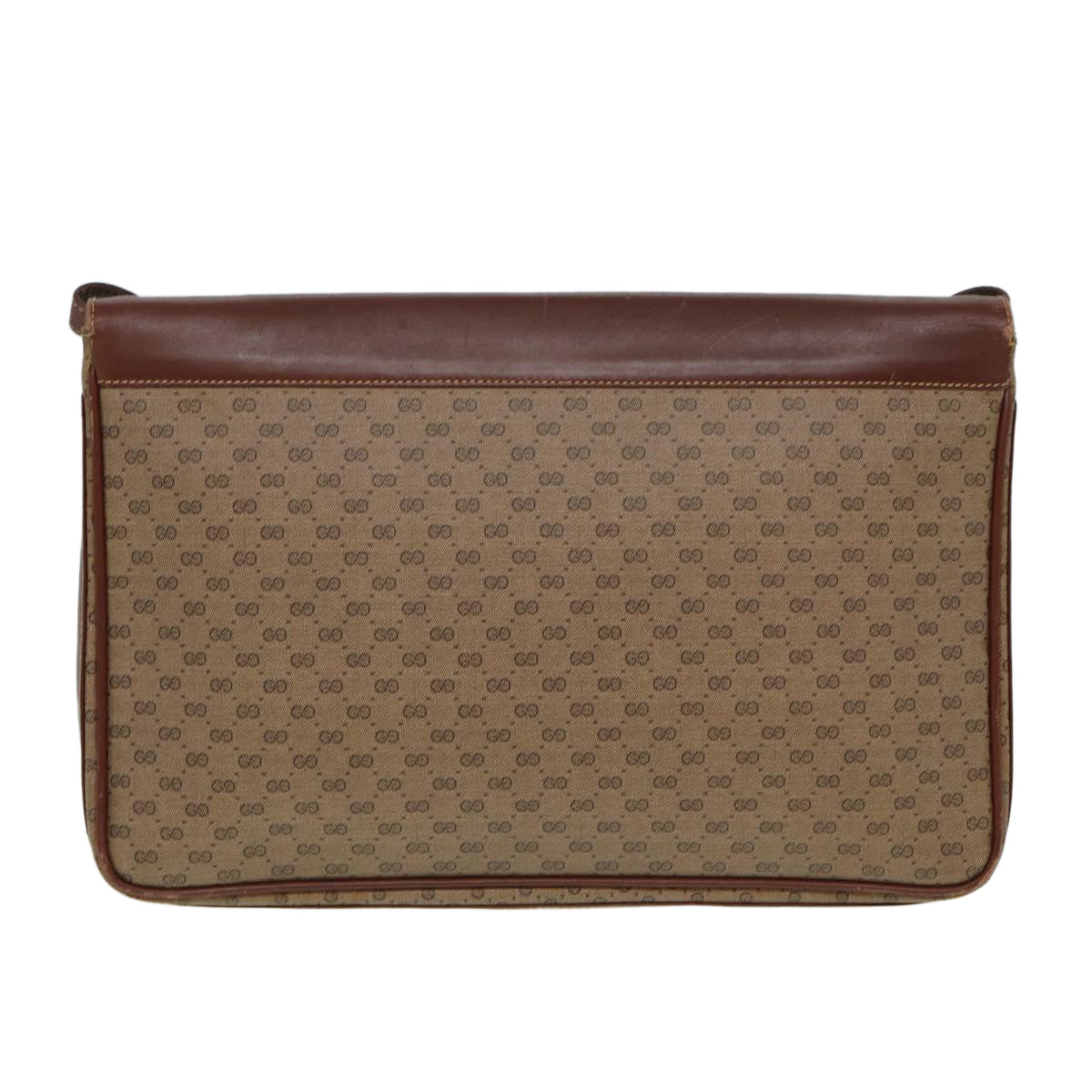 GUCCI Micro GG Supreme Shoulder Bag PVC Brown Beige 004 112 0158 th5194