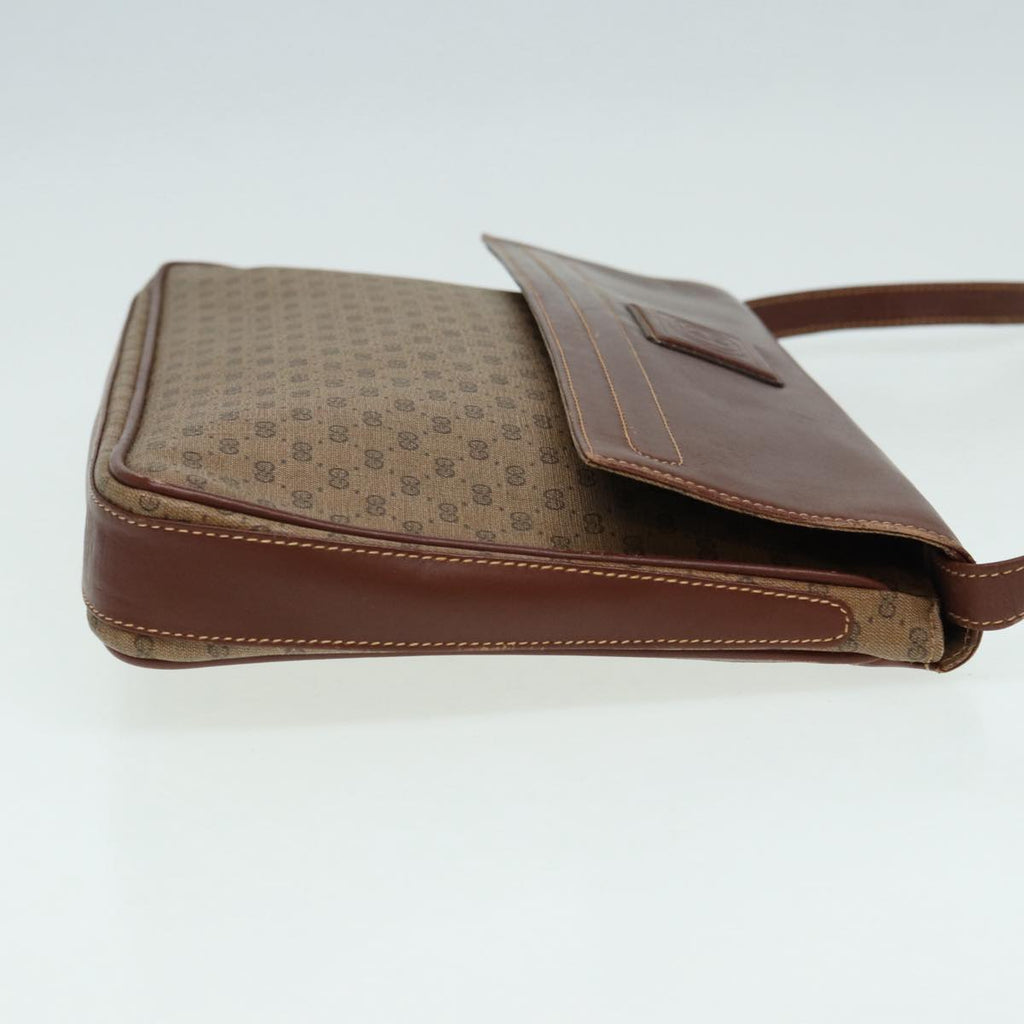 GUCCI Micro GG Supreme Shoulder Bag PVC Brown Beige 004 112 0158 th5194