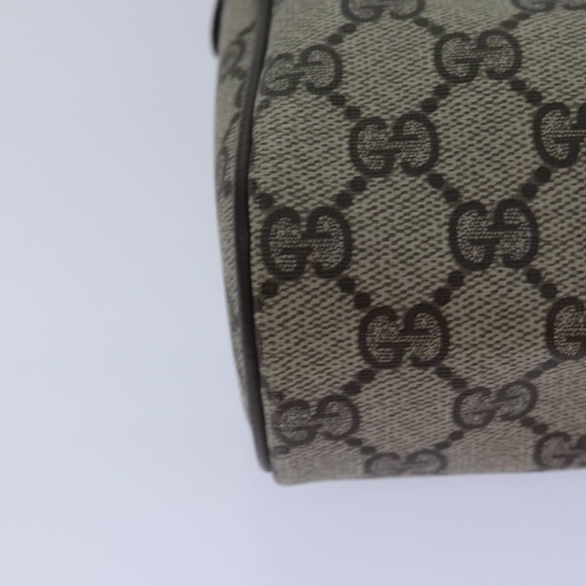 GUCCI GG Supreme Web Sherry Line Clutch Bag PVC Beige 98 73 014 3553 th5210