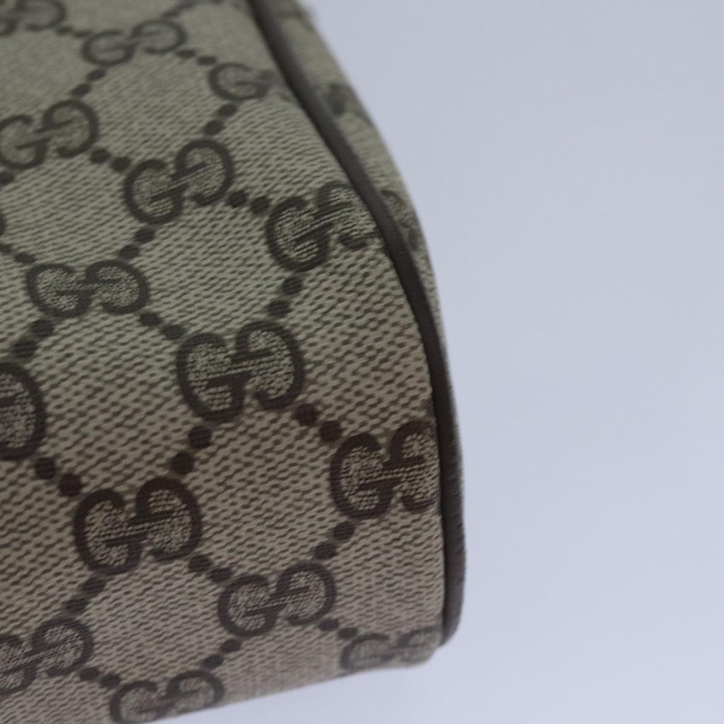 GUCCI GG Supreme Web Sherry Line Clutch Bag PVC Beige 98 73 014 3553 th5210