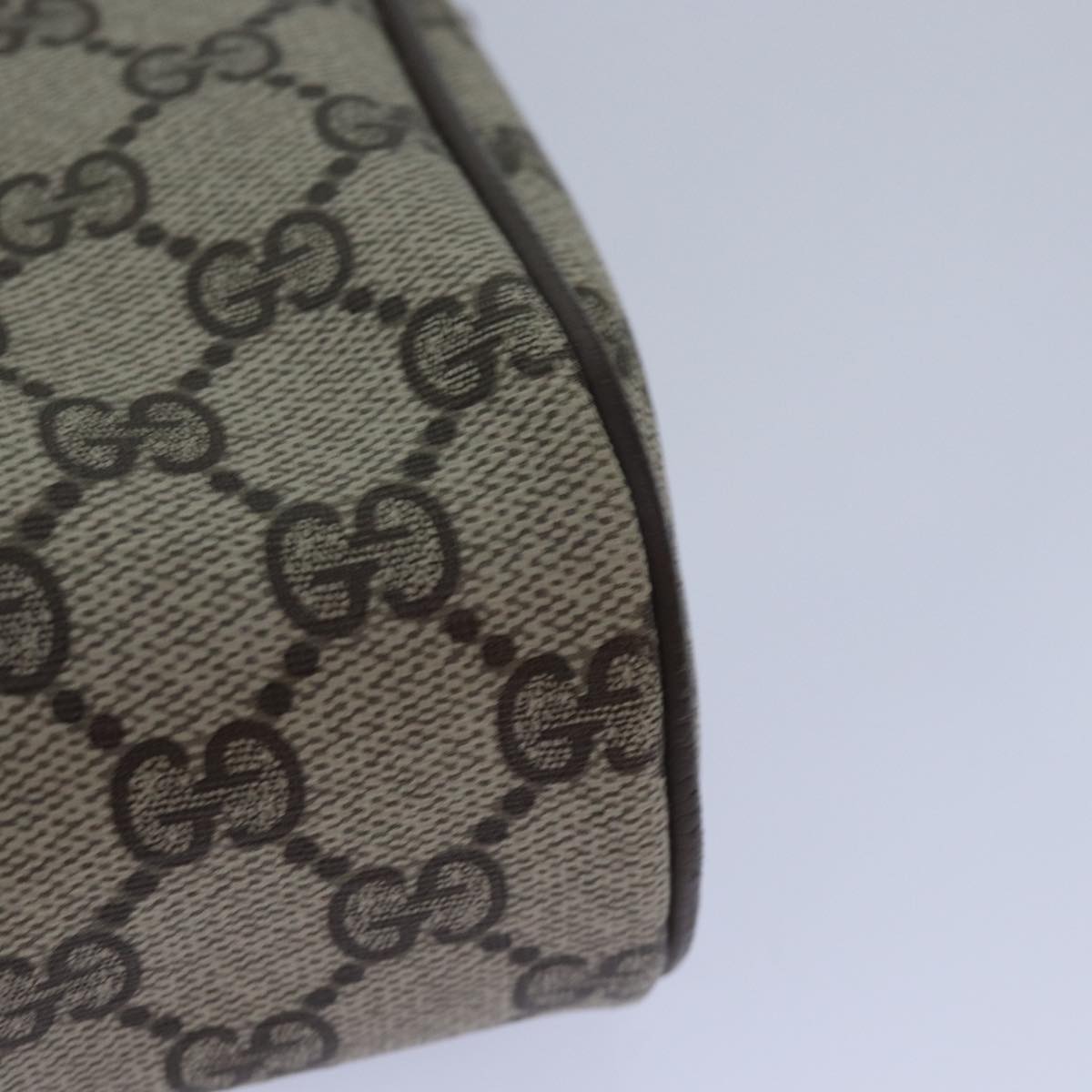 GUCCI GG Supreme Web Sherry Line Clutch Bag PVC Beige 98 73 014 3553 th5210
