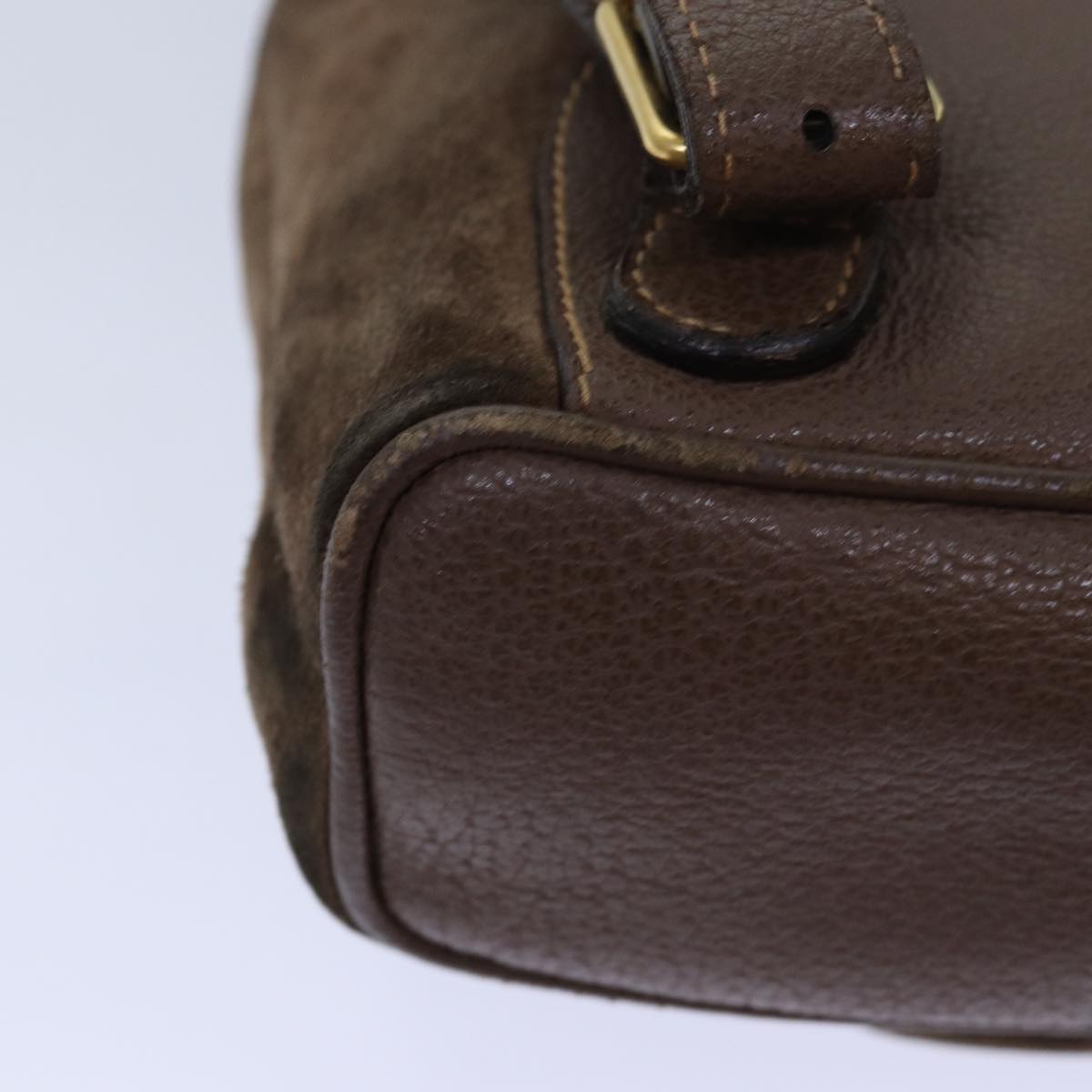 GUCCI Bamboo Backpack Suede Brown Gold 003 2058 0030 th5215