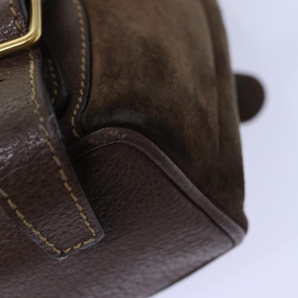 GUCCI Bamboo Backpack Suede Brown Gold 003 2058 0030 th5215