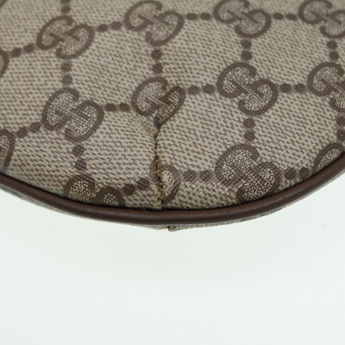 GUCCI GG Supreme Shoulder Bag PVC Beige Gold 904 02 020 th5229