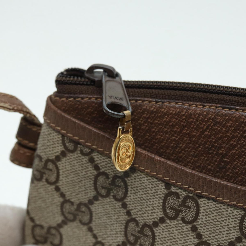 GUCCI GG Supreme Shoulder Bag PVC Beige Gold 904 02 020 th5229