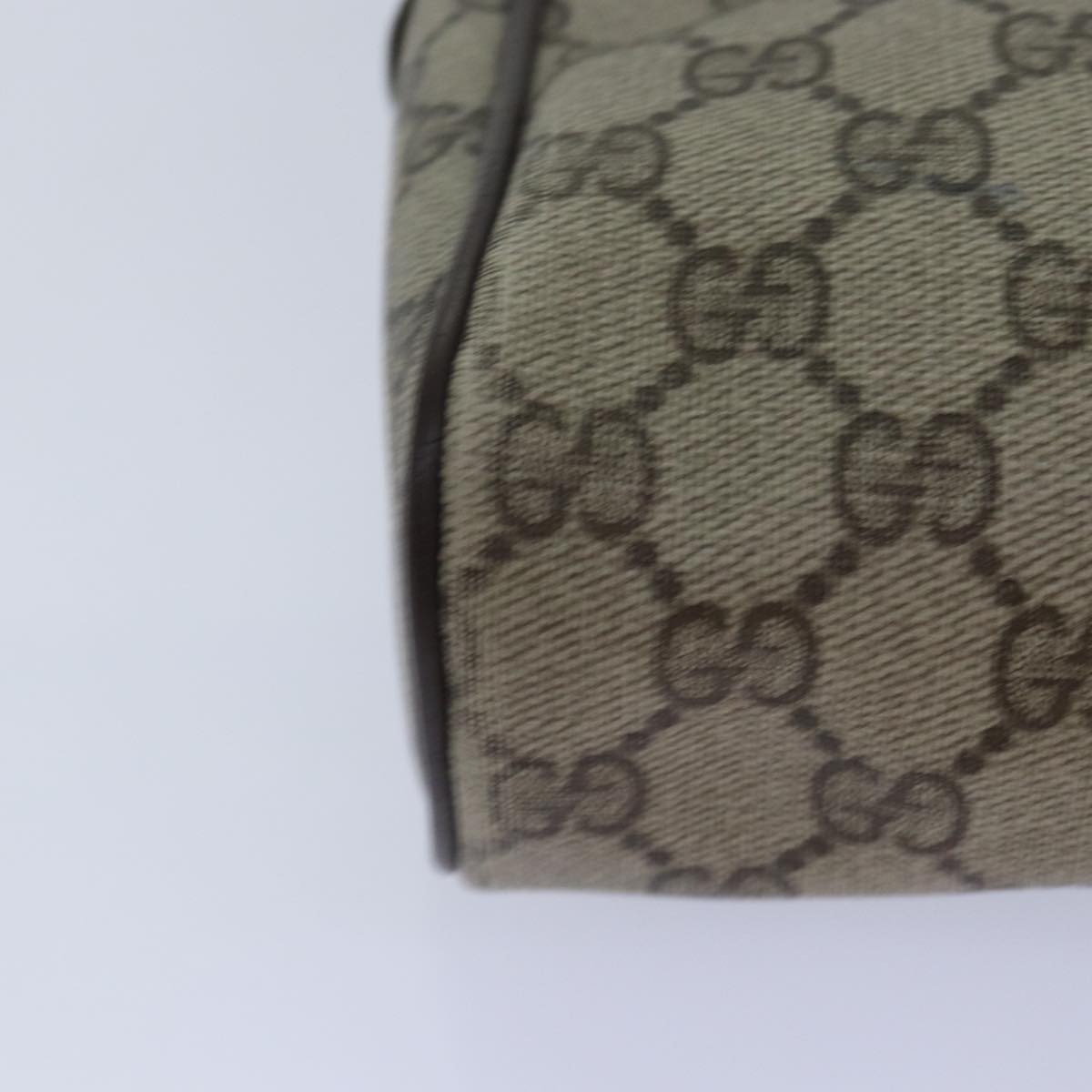 GUCCI GG Supreme Web Sherry Line Clutch Bag PVC Red Beige 56 01 012 th5230
