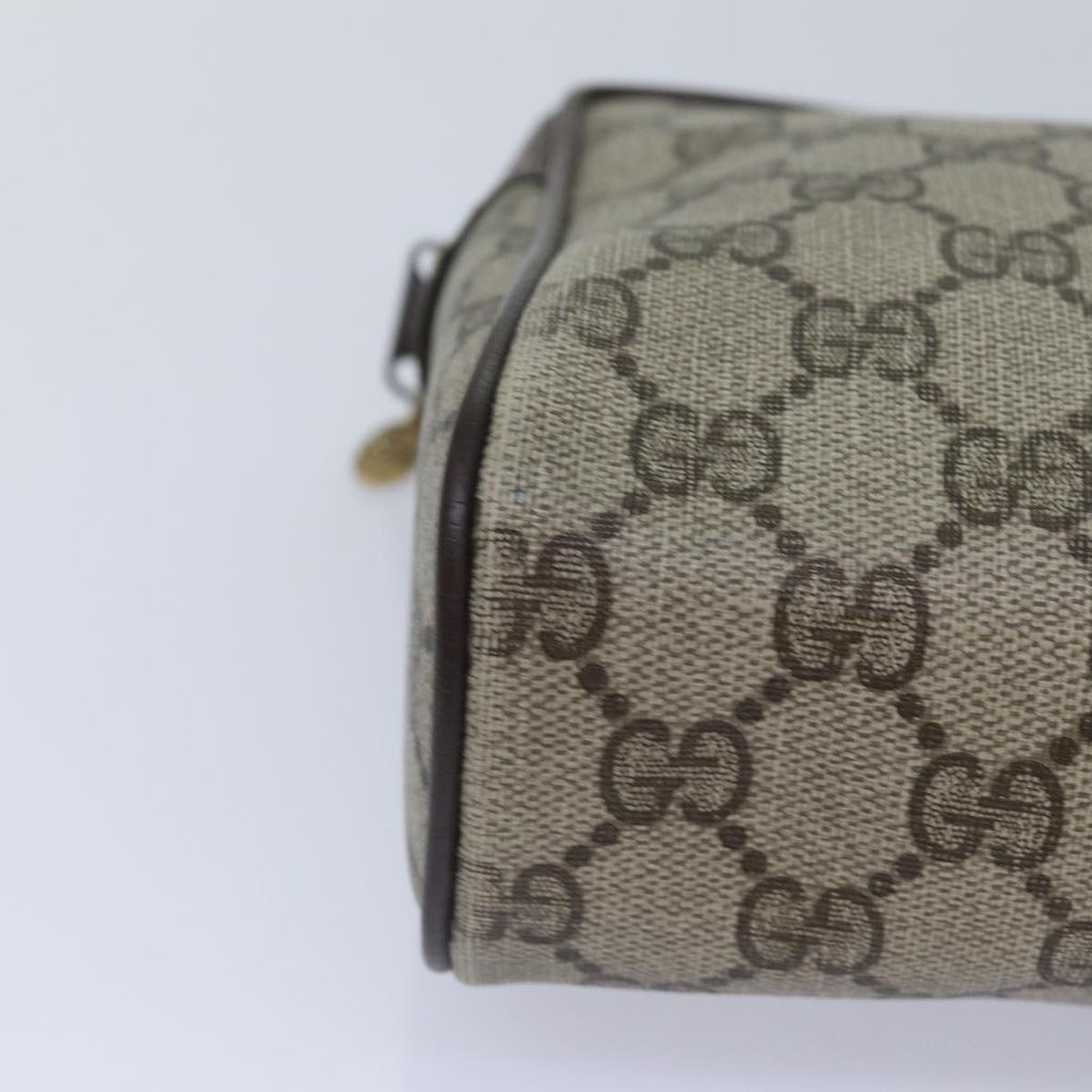 GUCCI GG Supreme Web Sherry Line Clutch Bag PVC Red Beige 56 01 012 th5230