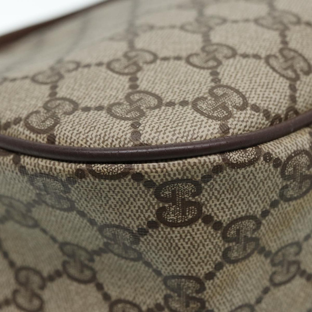 GUCCI GG Supreme Web Sherry Line Shoulder Bag PVC Beige 89 02 077 th5234