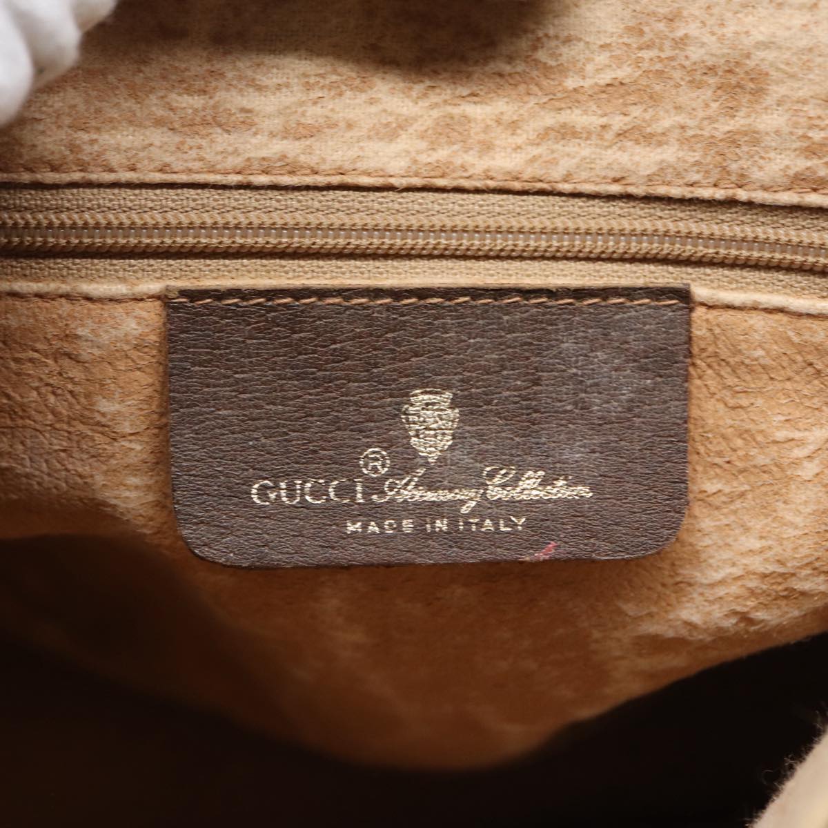 GUCCI GG Supreme Web Sherry Line Shoulder Bag PVC Beige 89 02 077 th5234