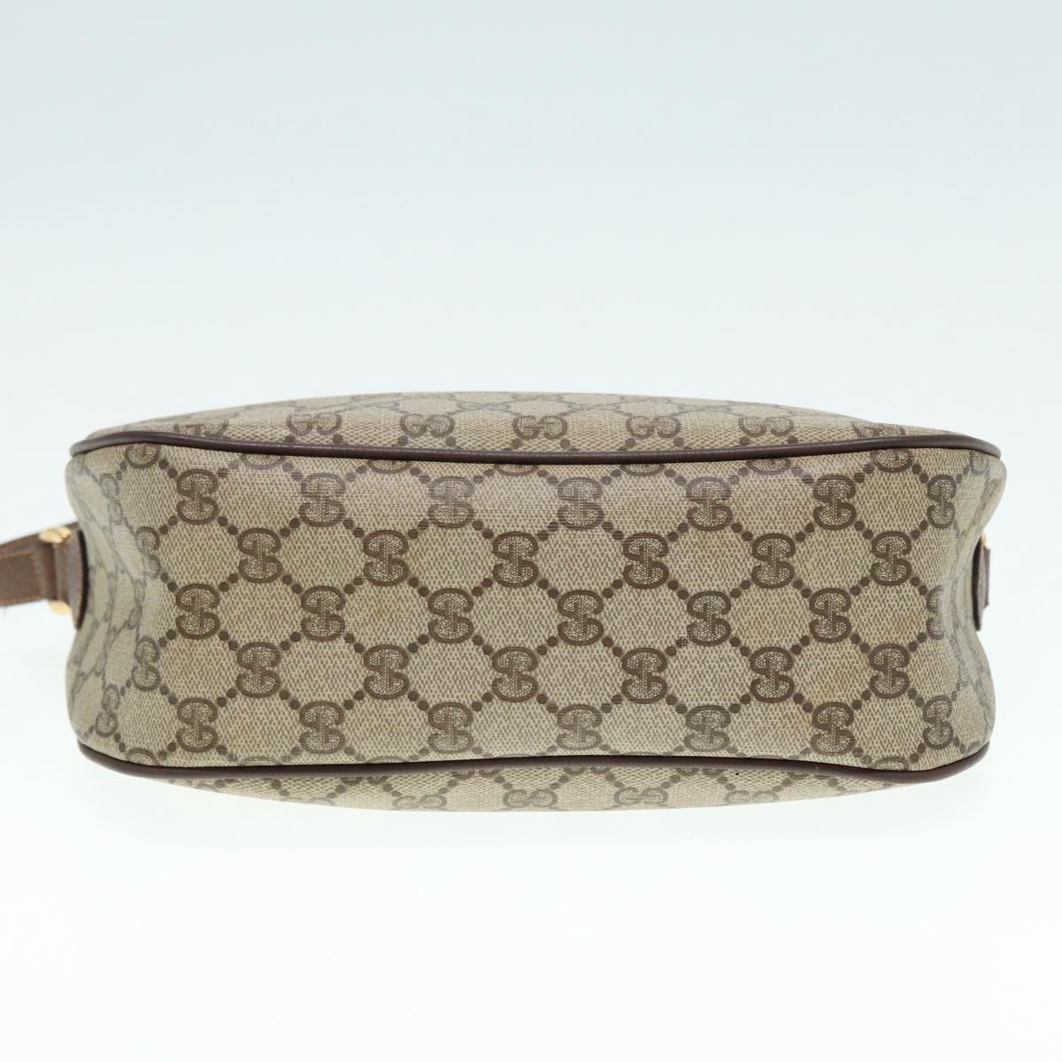 GUCCI GG Supreme Web Sherry Line Shoulder Bag PVC Beige 89 02 077 th5234