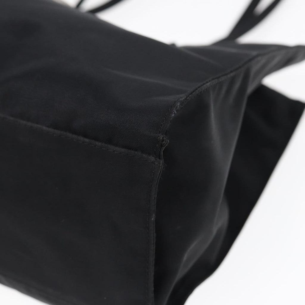 FENDI Tote Bag Nylon Black Silver th5238