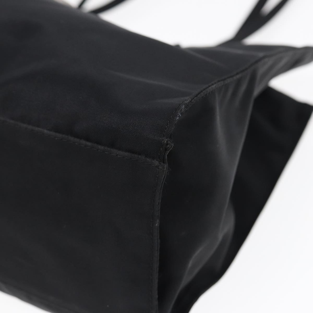 FENDI Tote Bag Nylon Black Silver th5238
