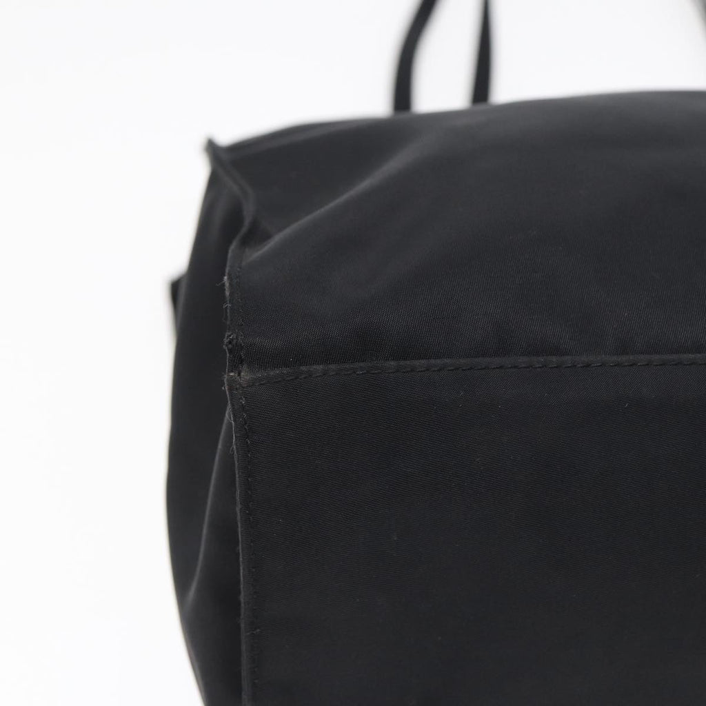 FENDI Tote Bag Nylon Black Silver th5238