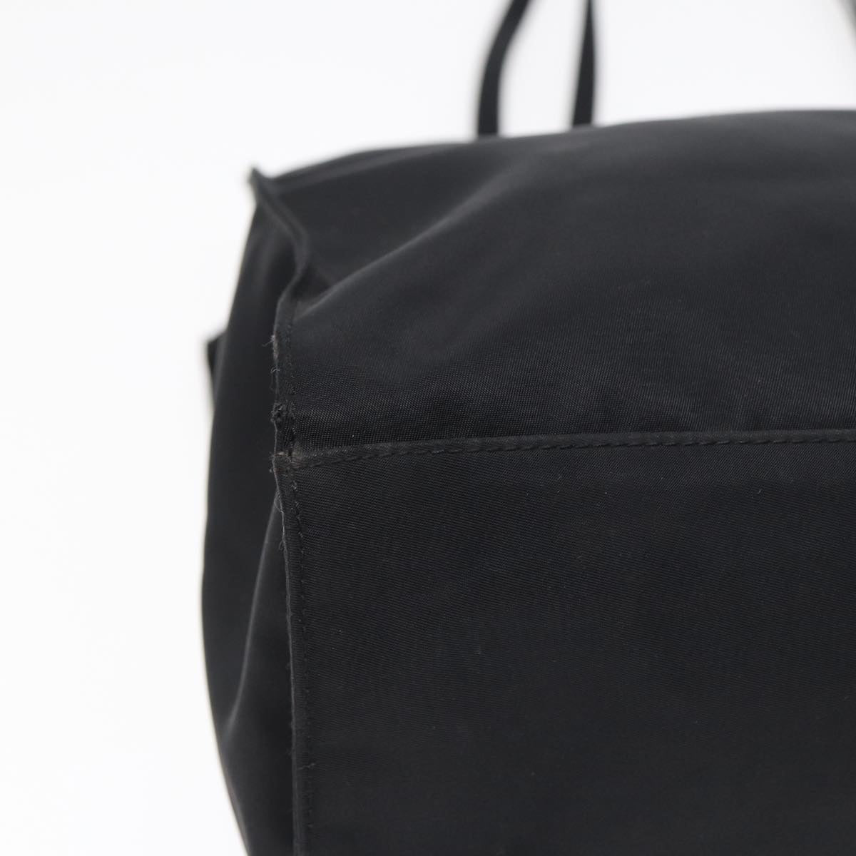 FENDI Tote Bag Nylon Black Silver th5238