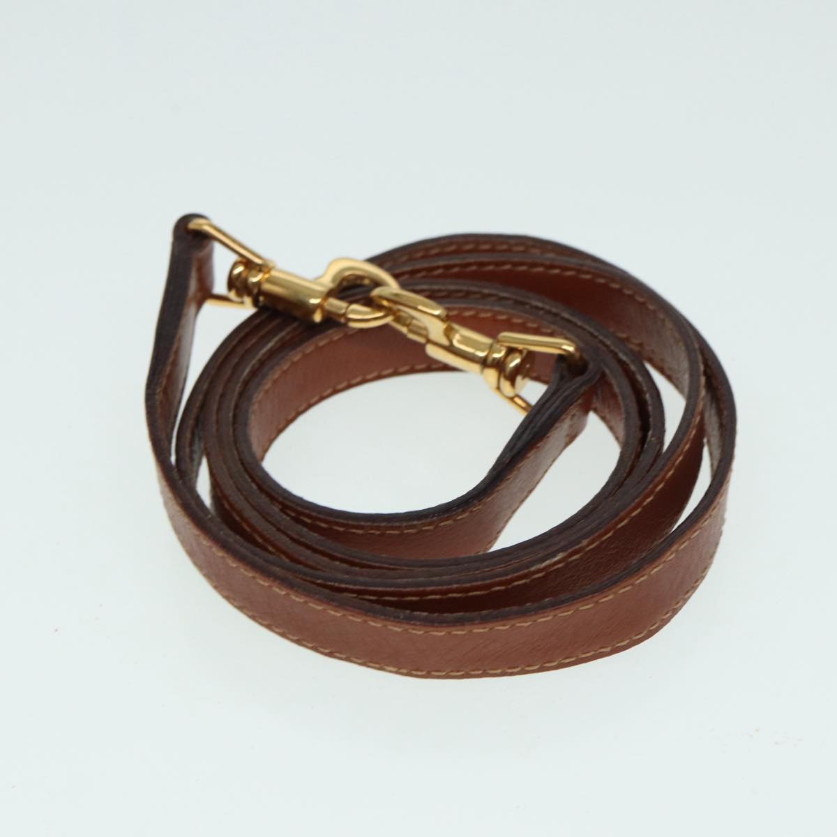 GUCCI Bamboo Hand Bag Leather 2way Brown Gold 007 1014 0231 th5242