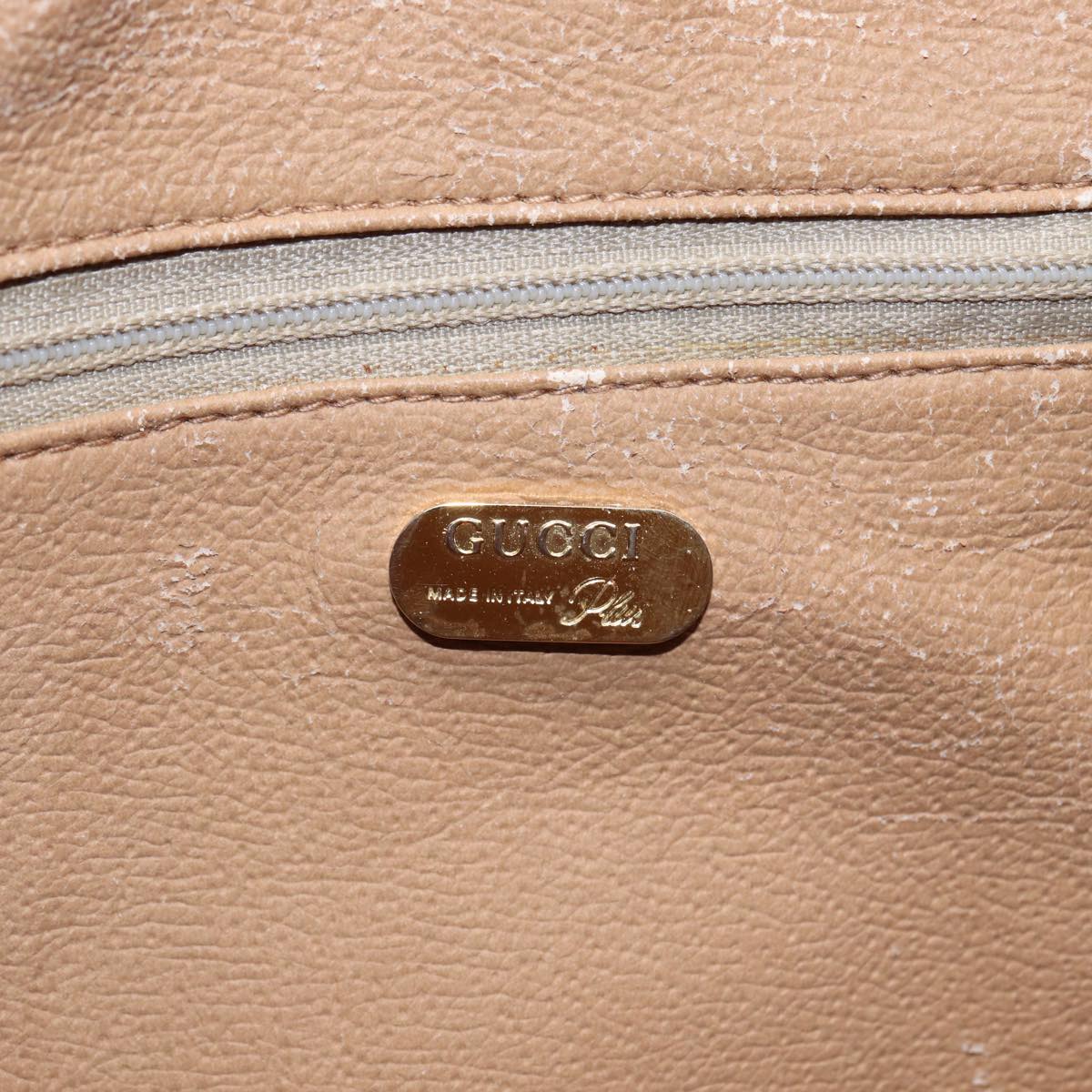 GUCCI GG Plus Supreme Hand Bag PVC Beige Gold th5244