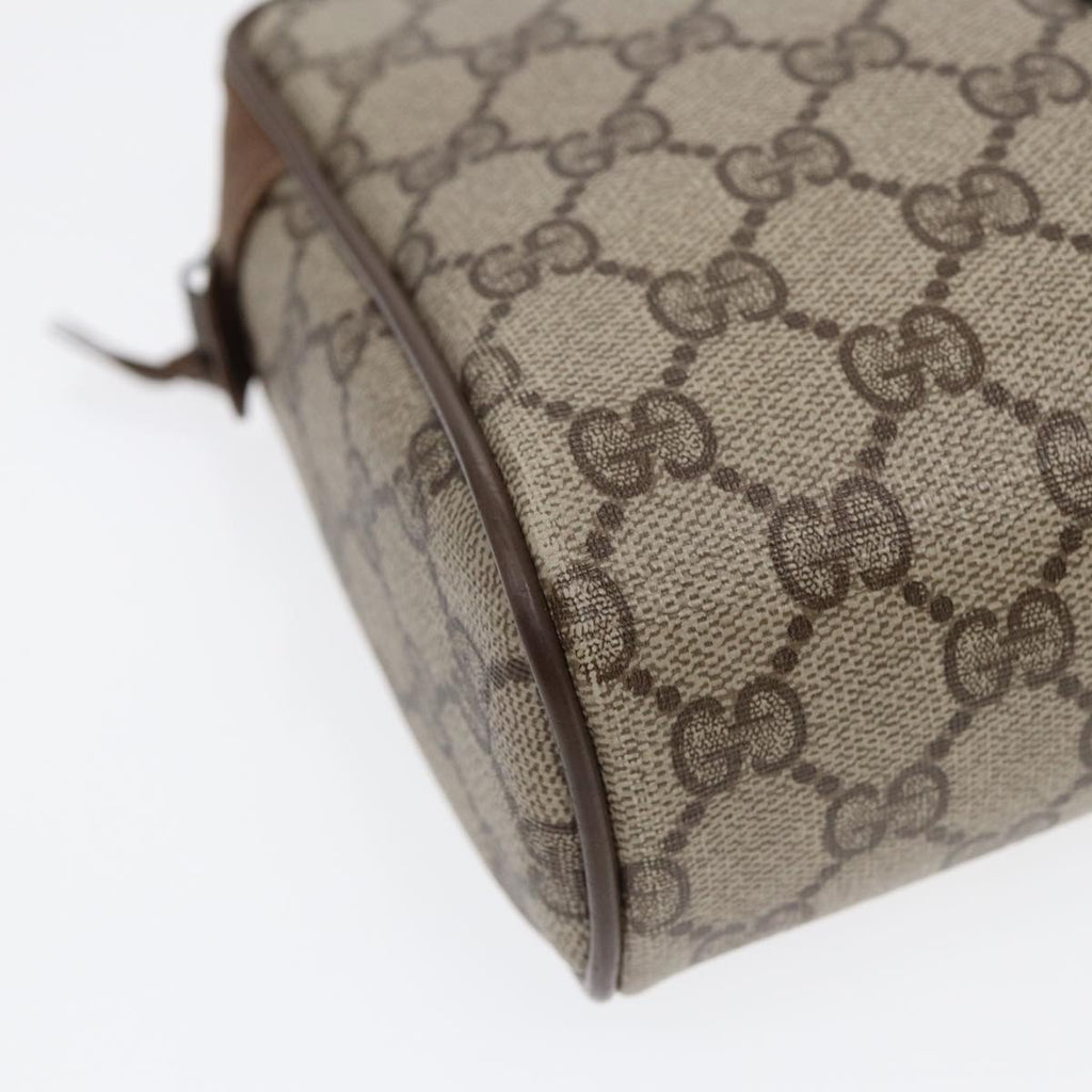 GUCCI GG Supreme Web Sherry Line Clutch Bag PVC Beige Gold 89 01 012 th5249
