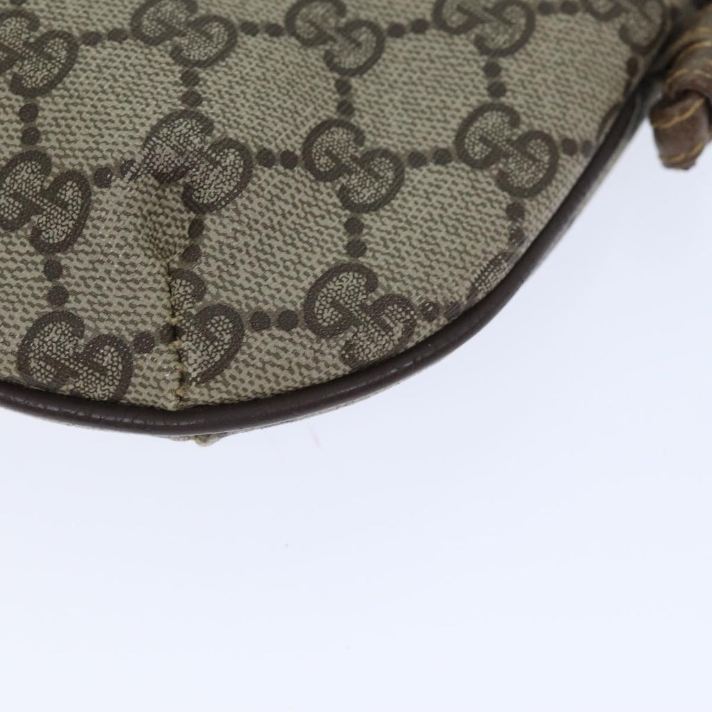 GUCCI GG Supreme Shoulder Bag PVC Leather Beige Gold 904 02 020 th5254