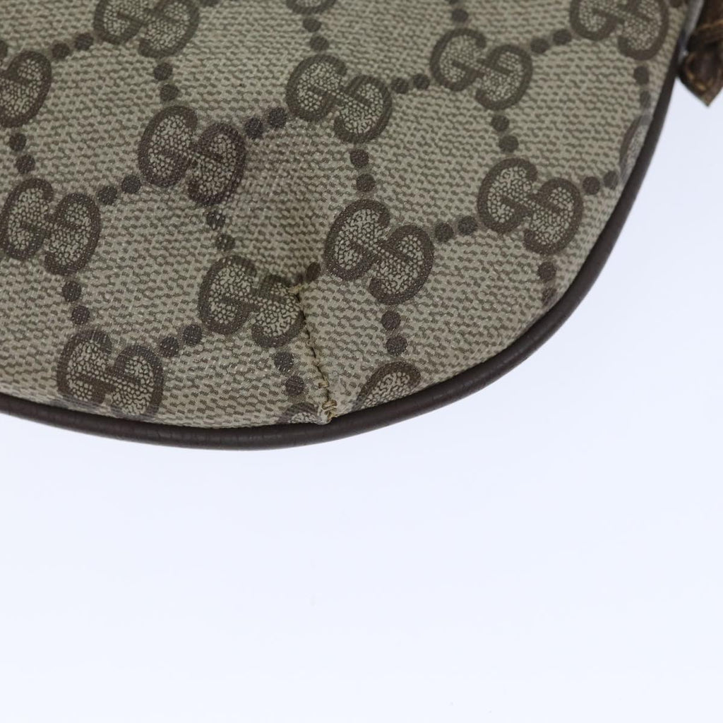 GUCCI GG Supreme Shoulder Bag PVC Leather Beige Gold 904 02 020 th5254