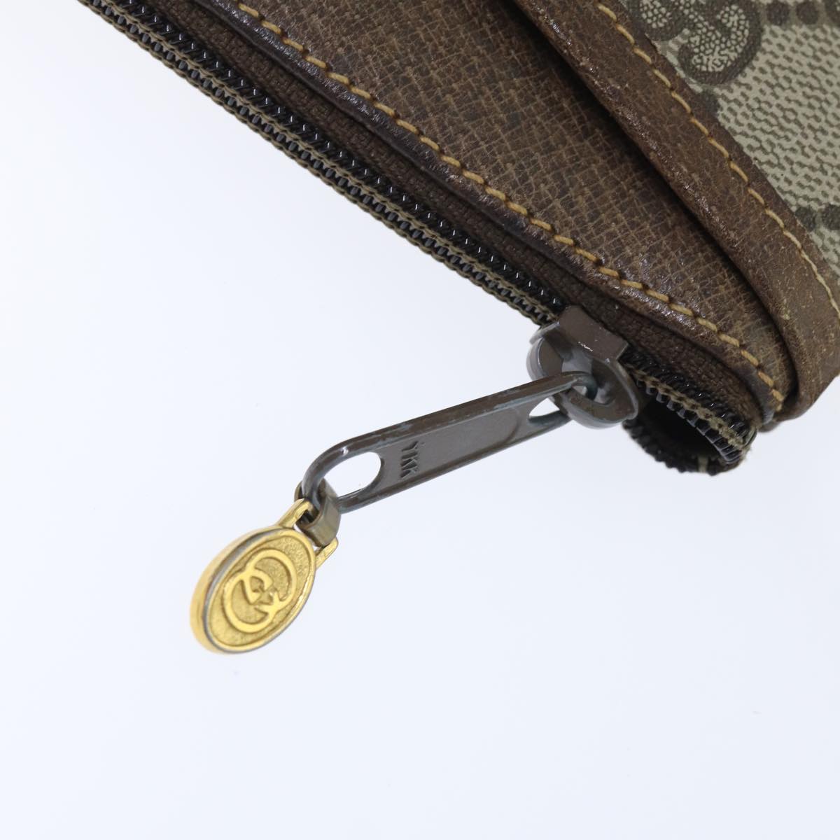 GUCCI GG Supreme Shoulder Bag PVC Leather Beige Gold 904 02 020 th5254