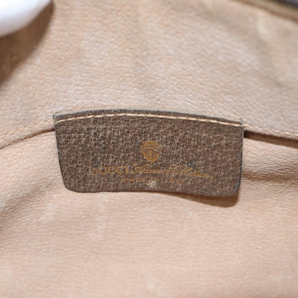 GUCCI GG Supreme Shoulder Bag PVC Leather Beige Gold 904 02 020 th5254
