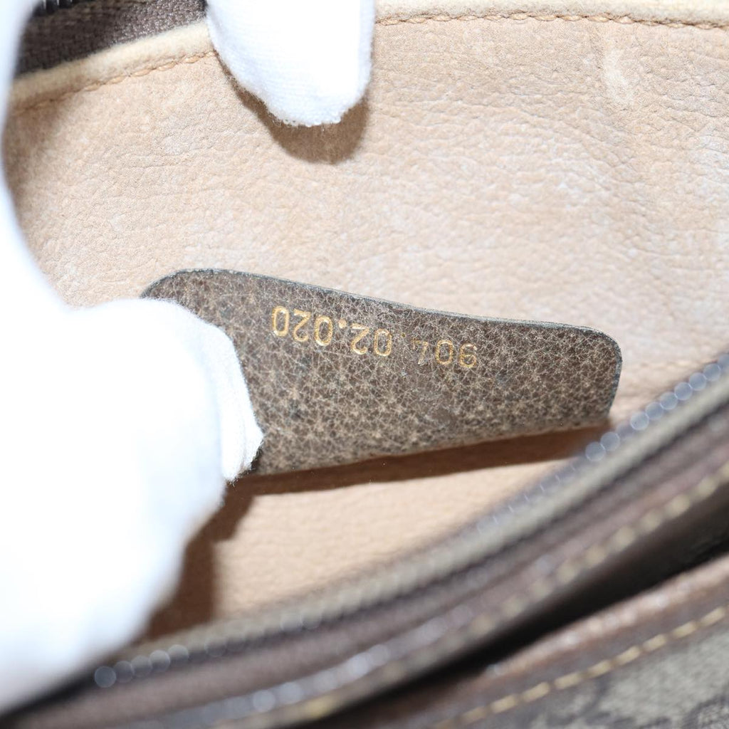 GUCCI GG Supreme Shoulder Bag PVC Leather Beige Gold 904 02 020 th5254