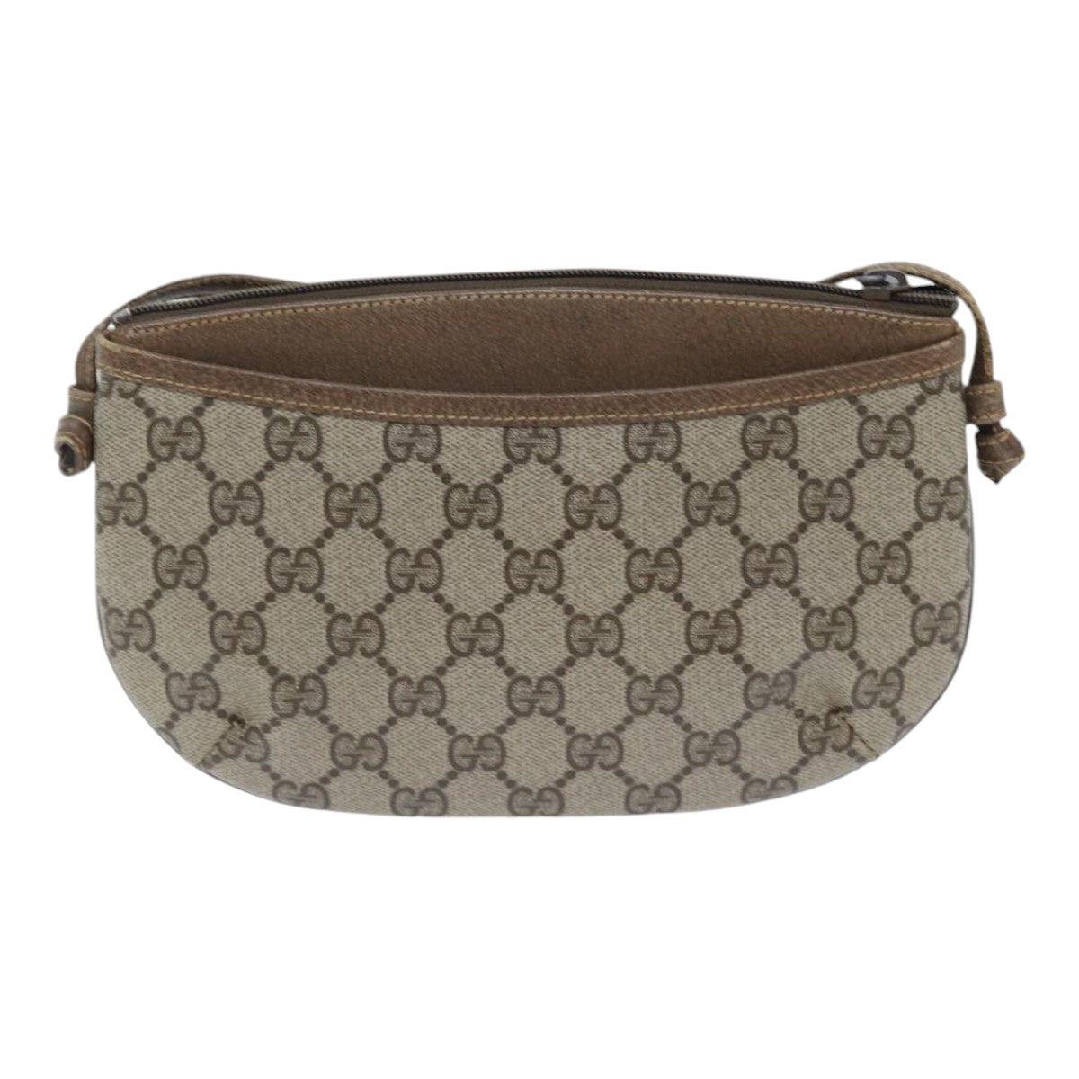GUCCI GG Supreme Shoulder Bag PVC Leather Beige Gold 904 02 020 th5254