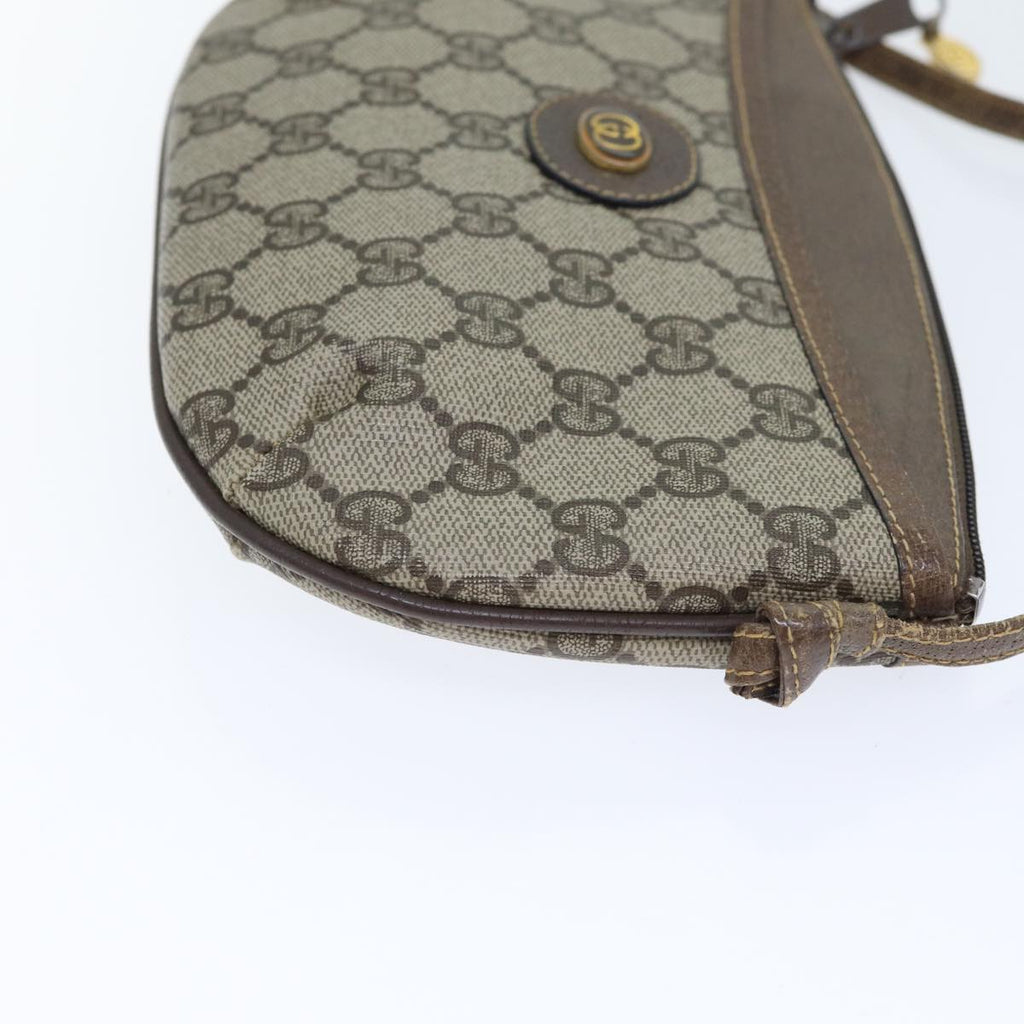 GUCCI GG Supreme Shoulder Bag PVC Leather Beige Gold 904 02 020 th5254