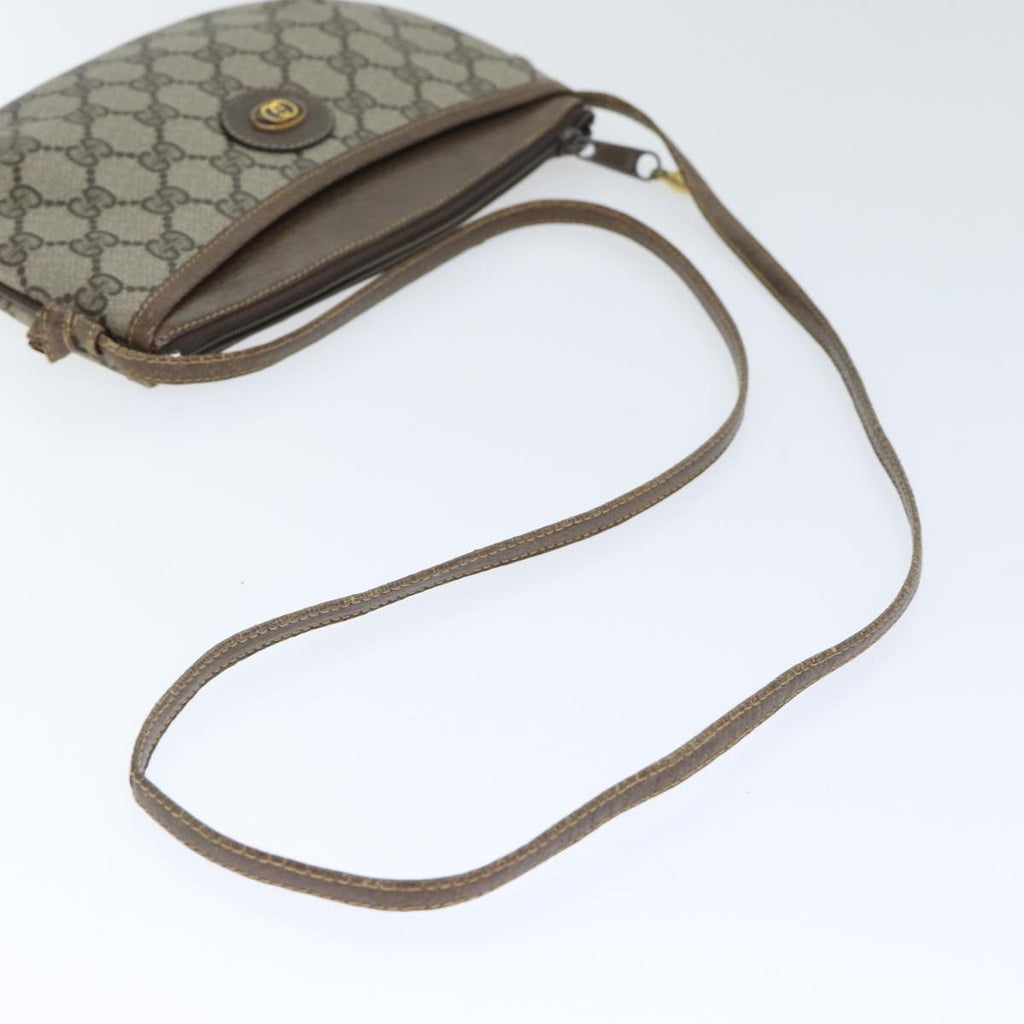 GUCCI GG Supreme Shoulder Bag PVC Leather Beige Gold 904 02 020 th5254